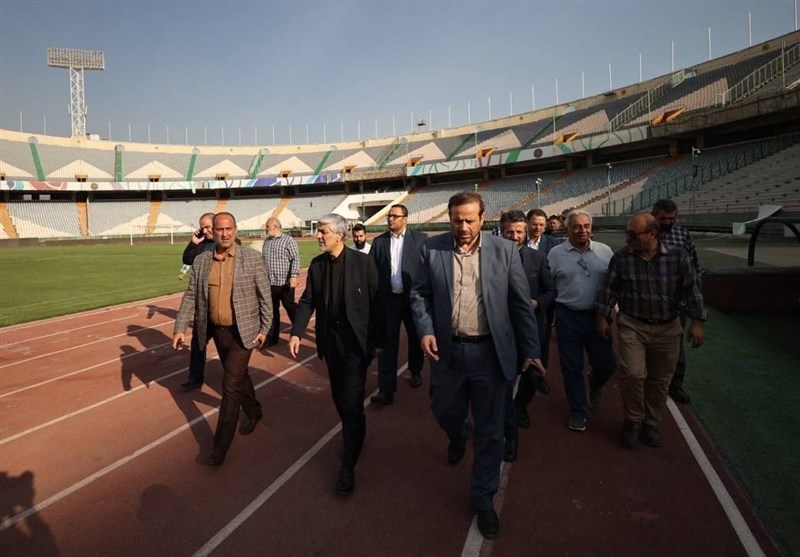بازدید وزیر ورزش از مراحل بازسازی استادیوم آزادی
