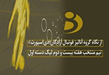 تیم منتخب هفته بیست و دوم لیگ دسته اول اعلام شد (عکس)